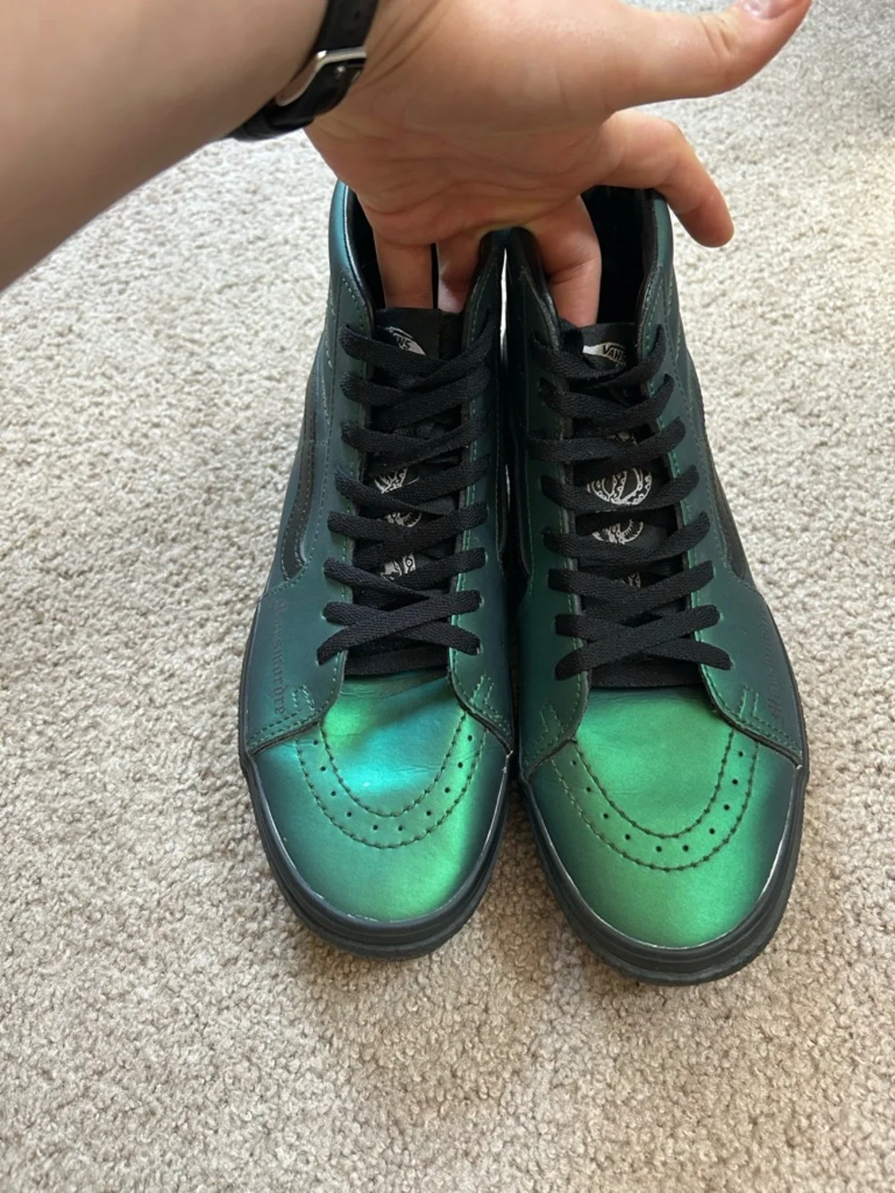 Harry Potter Death Eater Platform Old Skool Vans size 8 men's/9.5 women's